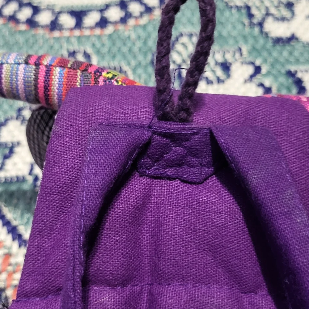 Patchwork Owl Drawstring Backpack - Picture 3 of 12